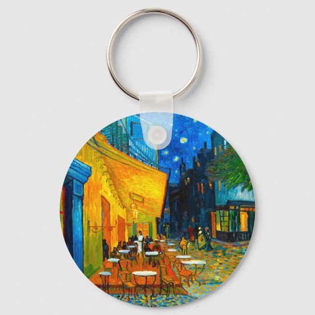 Porte-clés Café Van Gogh Terrasse en soirée (Recto)