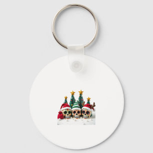 Porte-clés Calavera Mexicaine Fleur Sainte Crâne de Sucre Noë