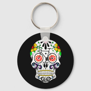 Porte-clés Calavera - vélo de crâne de sucre