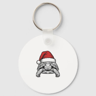 Porte-clés Calèche de Noël Tortue Chapeau de Père Noël Dessin