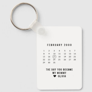 Porte-clés Calendrier d'anniversaire personnalisé Mères Jour 