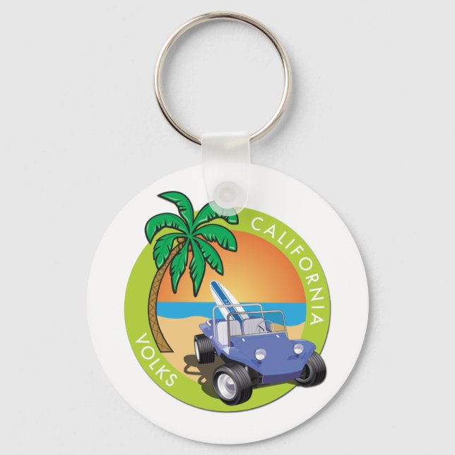 Porte-clés California Volks Dune Buggy avec Palms (Recto)