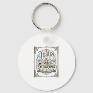 Porte-clés Calligraphie de Jésus Lettrage sacré Calligraphie