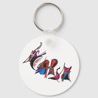 Porte-clés calligraphie d'œuvre d'art personnalisée HARSH