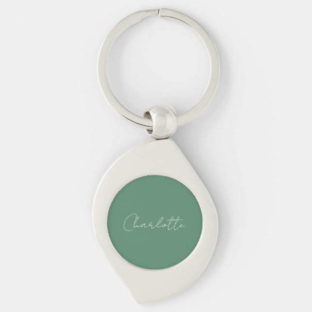 Porte-clés Calligraphie Minimaliste Chic Personnalisé Edition (Devant)