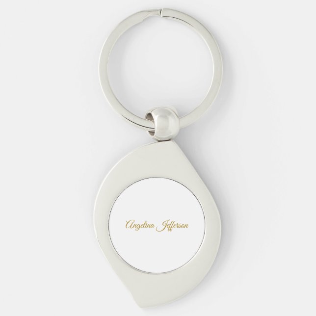 Porte-clés Calligraphie professionnelle Elegant or couleur (Devant)