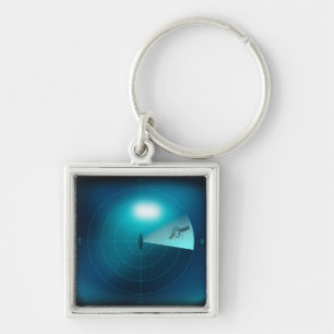 Porte-clés Calmar géant sur le navire Sonar Nautical Steampun