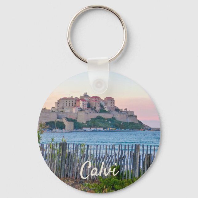 Porte-clés Calvi Sunset France Souvenir (Recto)
