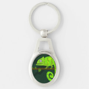 Porte-clés Caméléon mignon vert