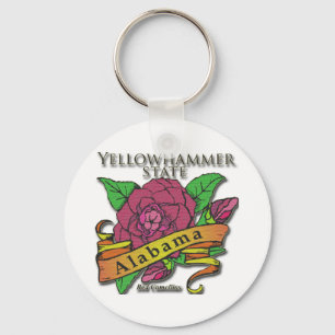 Porte-clés Camélias d'état de bruant jaune de l'Alabama