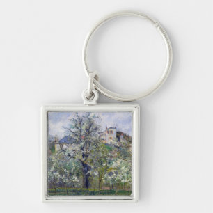 Porte-clés Camille Pissarro le potager avec des arbres