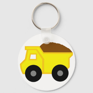 Porte-clés Camion à benne basculante jaune