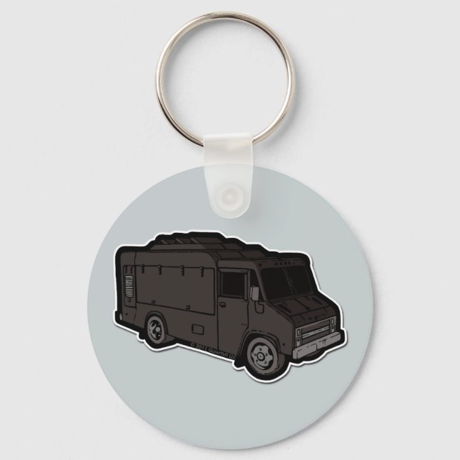 Porte-clés Camion alimentaire : de base (noir) (Recto)