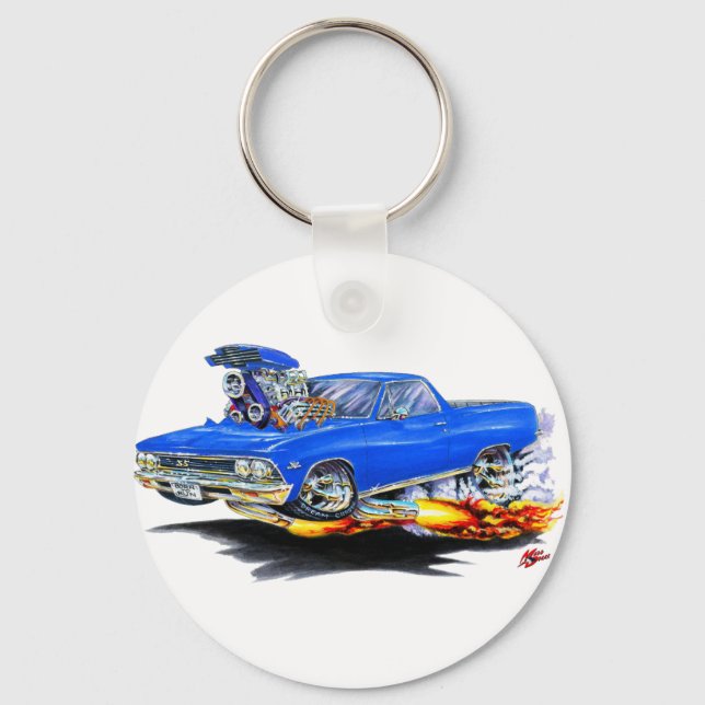 Porte-clés Camion bleu El Camino 1966 (Recto)