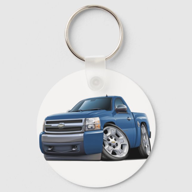 Porte-clés Camion en granit bleu Silverado (Recto)