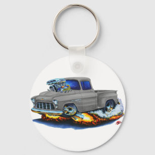 Porte-clés Camion Gris de cueillette en cuir Chevy 1955