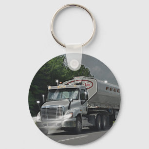 Porte-clés Camion gris de réservoir d'alimentation de bétail