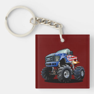 Porte-clés Camion monstre de dessin animé