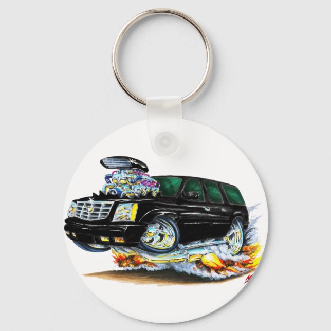 Porte-clés Camion noir Cadillac Escalade (Recto)