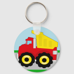 Porte-clés Camion-poubelle de construction pour enfants