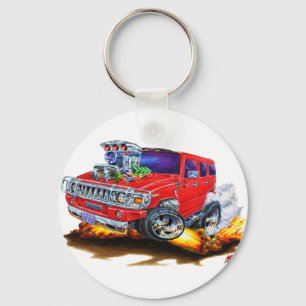 Porte-clés Camion rouge Hummer H2