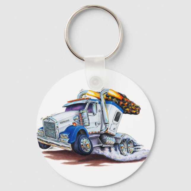 Porte-clés Camion semi-remorque avec sleepercab (Recto)