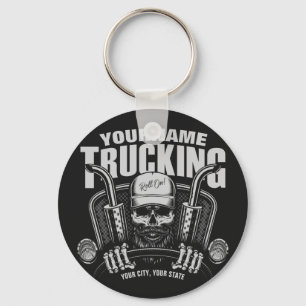 Porte-clés Camionnage personnalisé Camionneur de crâne Cami