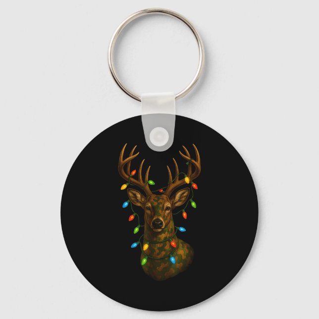 Porte-clés Camo Hunting Reindeer Deer Christmas Holiday Xmas  (Recto)
