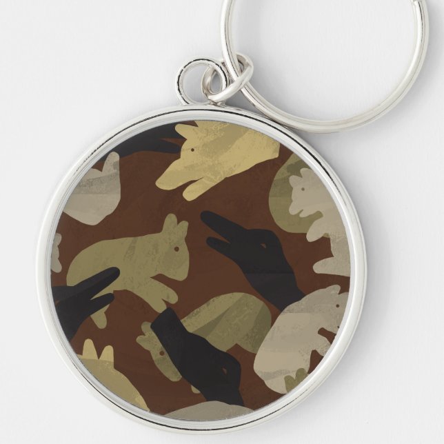 Porte-clés Camouflage animal Silhouette Brown (Devant)