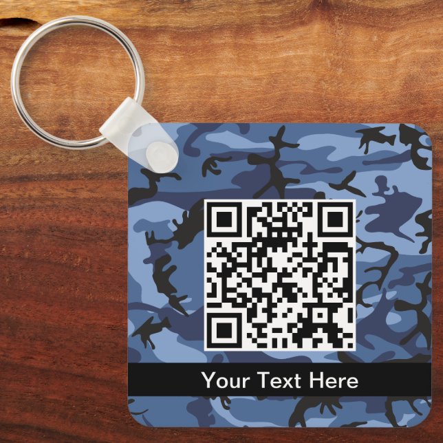 Porte-clés Camouflage bleu marine, Militaire, Armée (Recto)