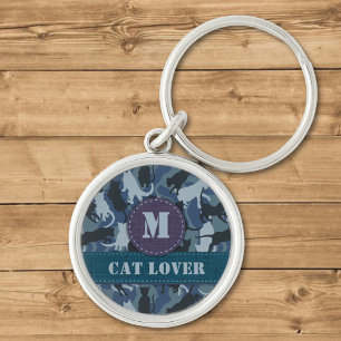 Porte-clés Camouflage de la marine Chats Porte - clé Monogram