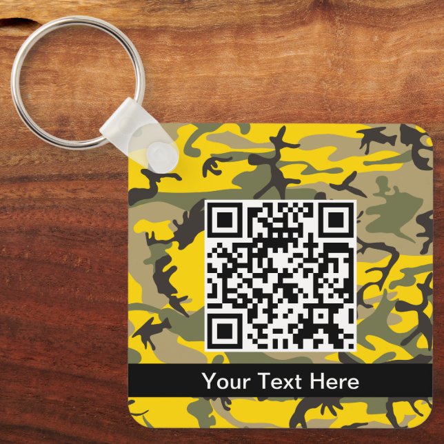 Porte-clés Camouflage jaune et vert, Militaire, Armée (Recto)