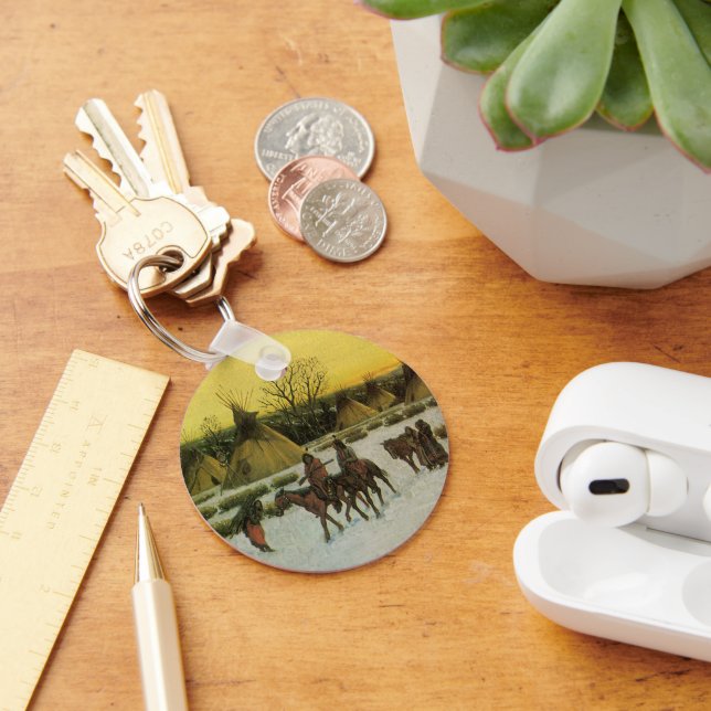 Porte-clés Camp Sioux à Wounded Knee par John Hauser (Bureau)