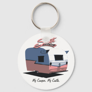 Porte-clés Camper Vintage Shasta - Rose