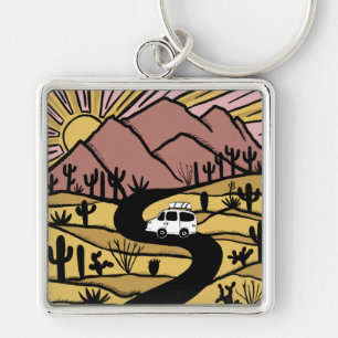 Porte-clés Campervan Desert Mounts Vanlife RV Sunrise