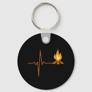 Porte-clés Campfire Heartbeat Camping
