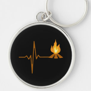 Porte-clés Campfire Heartbeat Camping
