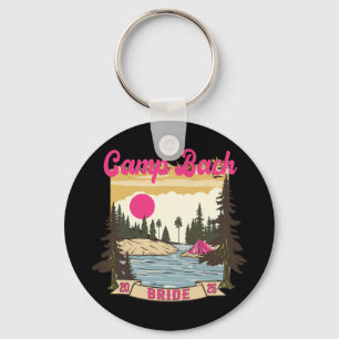 Porte-clés Camping Bach Bride Bridesmaid Rétro Camping Bachel