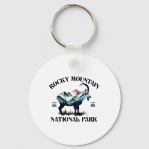 Porte-clés Camping de chèvre de montagne du parc national de 