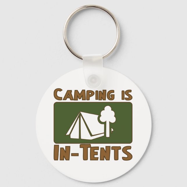 Porte-clés Camping en tente (Recto)
