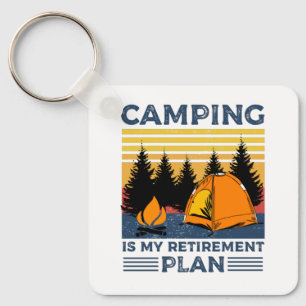 Porte-clés Camping est mon plan de retraite Drôle camping Cad