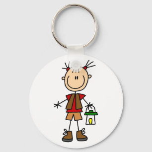 Porte-clés Camping Girl avec chemises et cadeaux lanternes