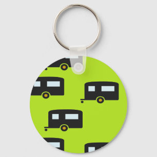 Porte-clés Camping remorques en vert
