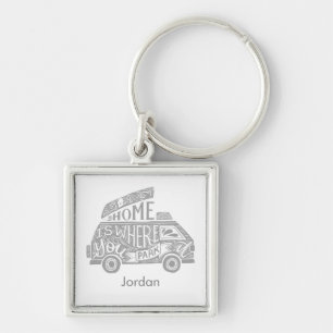 Porte-clés Camping Van Life Amusant Citation Inspirationnelle