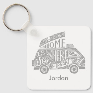 Porte-clés Camping Van Life Fun Inspirational Citation person