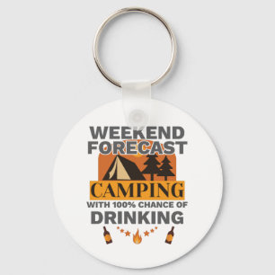 Porte-clés Camping Venin Weekend Camping 100% Chance of Drink