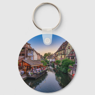 Porte-clés Canal d'eau Fleur Alsace France