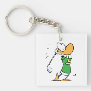 Porte-clés Canard de tintement conduisant sur le fairway