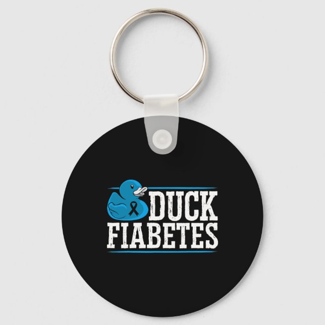 Porte-clés Canard Fiabète Diabète Mois de sensibilisation Ins (Recto)