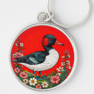 Porte-clés Canard vibrant illustré
